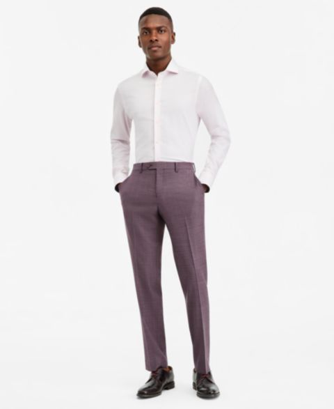 Мужские брюки Ted by Ted Baker Modern-Fit Purple Solid Suit Separate, цвет: Фиолетовый