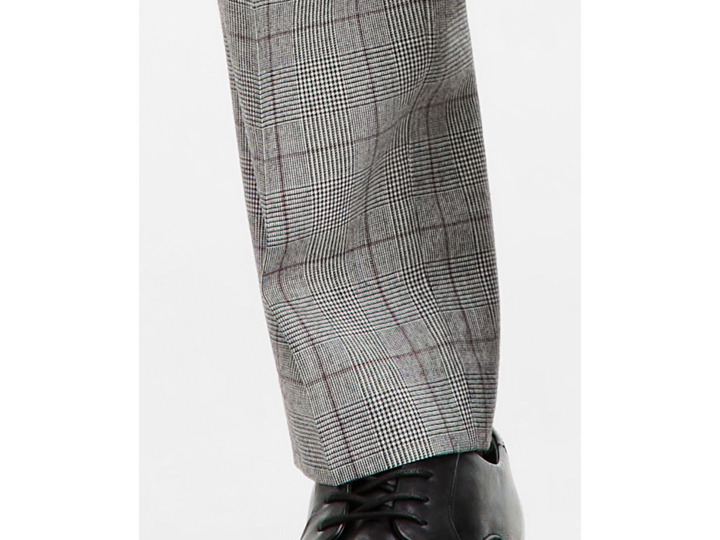 Мужские брюки Ted by Ted Baker Modern-Fit Gray & Wine Plaid Suit Separate, цвет: Серый — фото 7