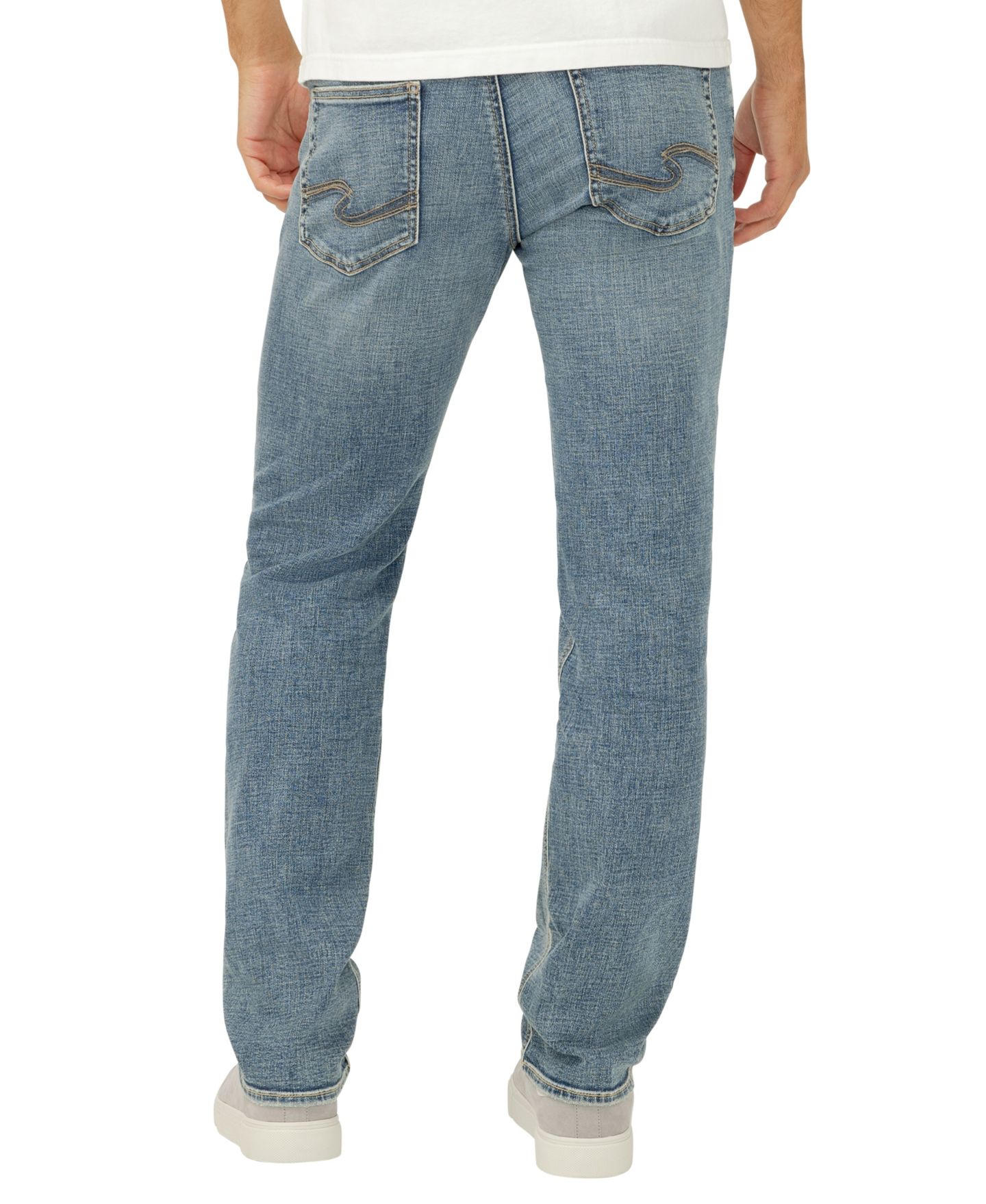 Мужские джинсы Silver Jeans Co. Allan Slim-Fit Straight-Leg Luxe Heritage, цвет: Waimea — фото 3