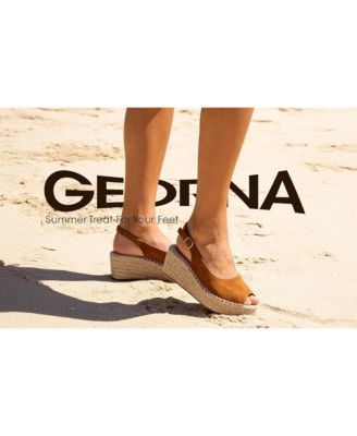 Womens Georna Peep Toe Espadrille Wedges