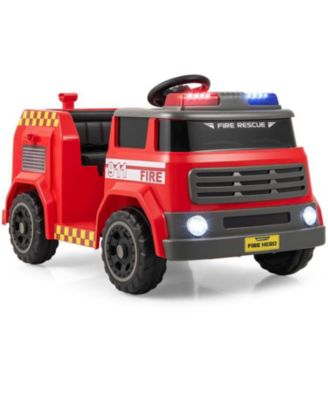 12V Ride on Fire Truck Powered Car with Water Gun and Interphone