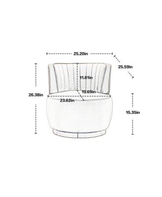 Velvet Swivel Barrel Chair - Modern Upholstered Accent Chair, Round Armchairs with Gold Base for Living Room, Bedroom