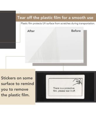 Modern High Gloss Coffee Table, Multi-Storage Square Center Table with 4 Drawers and Wood Grain Legs for Living Room