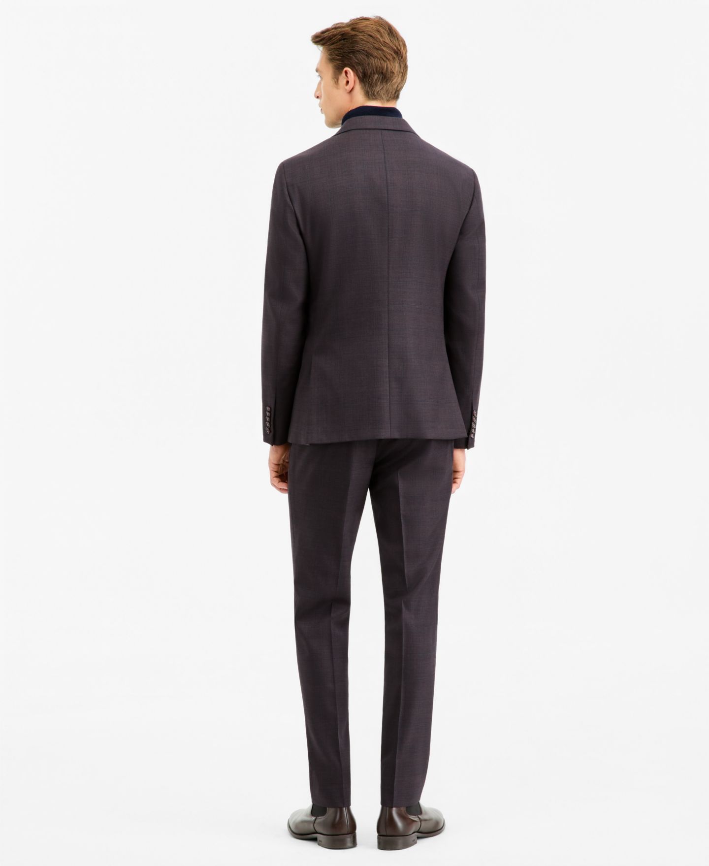 Мужские комплекты Ted Baker Modern-Fit Burgundy Plaid Suit Separates, цвет: Фиолетовый — фото 2