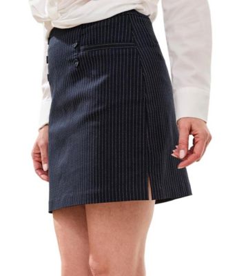 Women's Striped Pull-On Skort