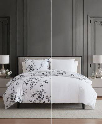 Noir Bouquet Cotton 3-Pc. Duvet Cover Set, King