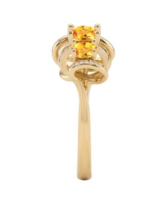 Amethyst (7/8 ct. t.w.) & Lab Grown White Sapphire (1/4 ct. t.w.) Ring in 14k Gold Over Sterling Silver (Also Available in Multi-Stones)