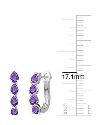 Lab Grown Emerald (1 ct. t.w.) Earrings in Sterling Silver (Also Available in Multi-Stones)