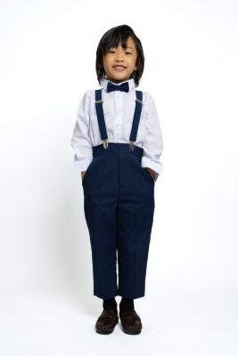Peanut Butter Collection Little Boys Safari 4-Piece Barn Wedding Set - Indigo