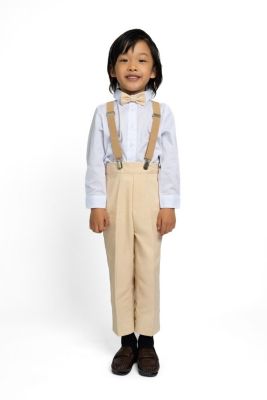 Peanut Butter Collection Little Boys Safari 4-Piece Barn Wedding Set - Sand