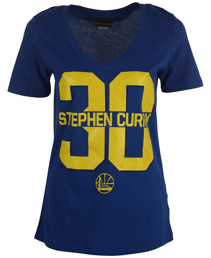 5th & Ocean Women's Stephen Curry Golden State Warriors Sparkle T
