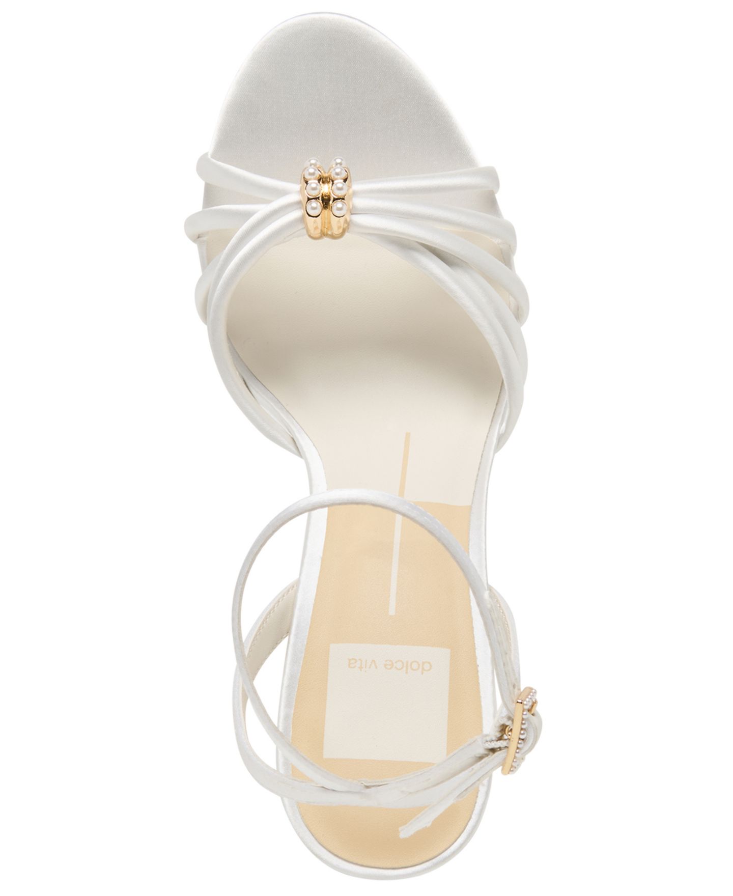 Женские сандалии Dolce Vita Rella Block Heel Dress Sandals, цвет: Насыщенный белый жемчужный — фото 4