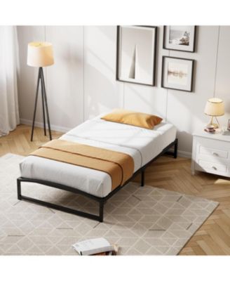  10 Inch Metal Platform Bed Frame - Low Profile Noise-Free Non-Slip