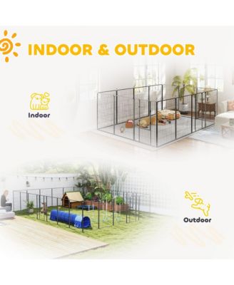 44.5" H Dog Playpen, 24 Panels Puppy Playpen