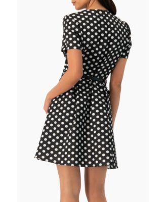 Women's Polka Dot A-Line Short Dress