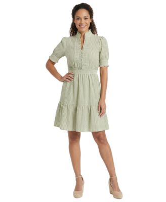 Women's Striped Collared Mini Dress