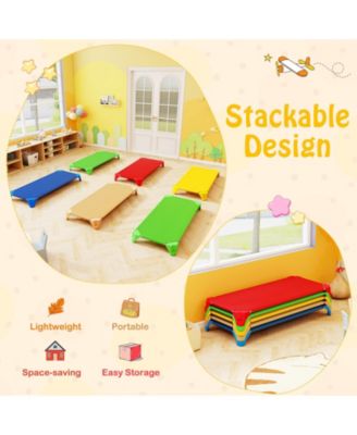 Portable Stackable Daycare Cots Sleeping Beds Set for Kids