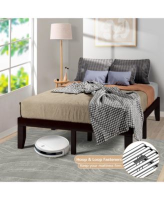 14 in Wood Platform Bed Frame with Slat Support