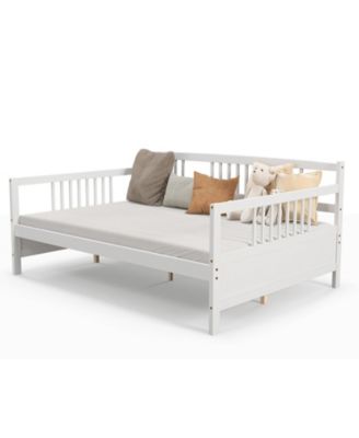 Wooden Daybed Frame with Guardrails