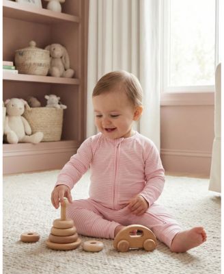 Baby Girls Peony Stripe Bamboo Sleeper