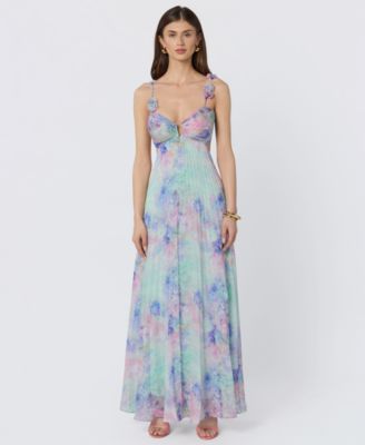 Women's Emese Pleated Floral Maxi Dress