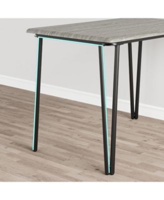 Modern 3-Piece Dining Table Set for 2, Square Table and Upholstered Chairs for Apartment, Kitchen, Office