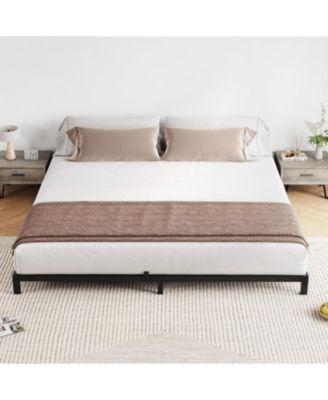 California King Metal Bed Frame, 6" Platform with Under Bed Storage, Heavy Duty, Easy Assembly, No Box Spring