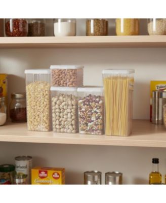 Food Storage Containers with Flip-Top Lid, Stackable Pantry and Kitchen Containers, 8 Pack Combo