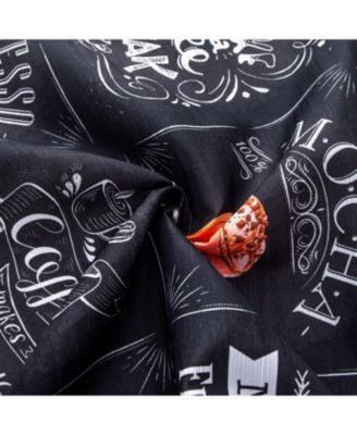 Polyester Cucina Coffee 3 Piece Kitchen Curtains Valance and Tiers Set 52" x 18" Muticolor