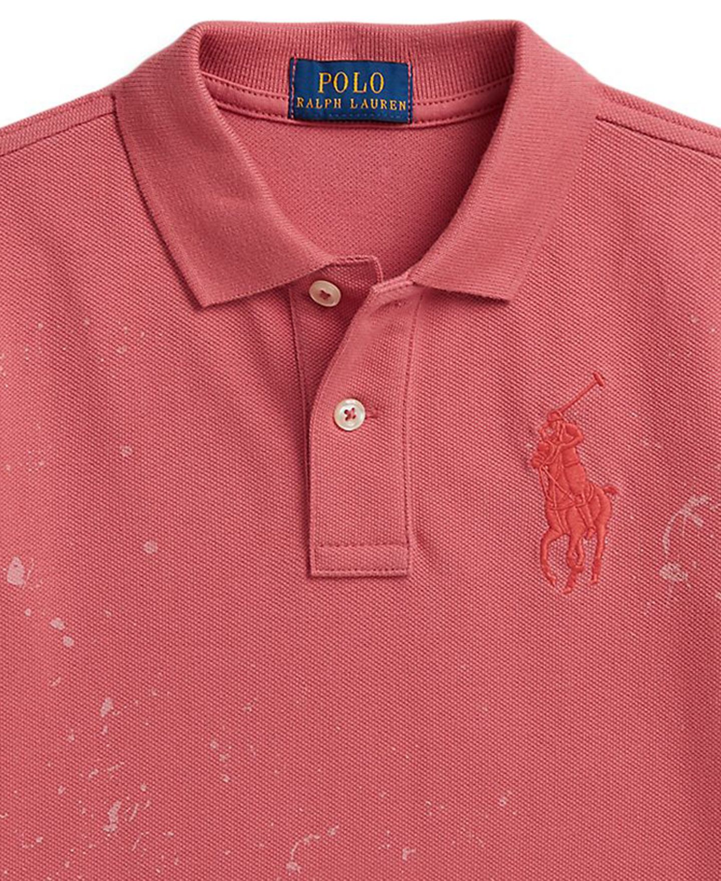 Поло Polo Ralph Lauren Big Pony Paint-Print Mesh Polo Shirt для мальчиков, цвет: Ягодный — фото 3