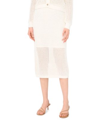 Women's Mesh Pencil Midi Skirt