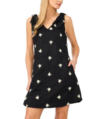 Women's V-Neck Sleeveless Cotton Mini Dress
