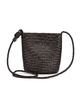 Reed Mini Woven Bucket Crossbody Bag