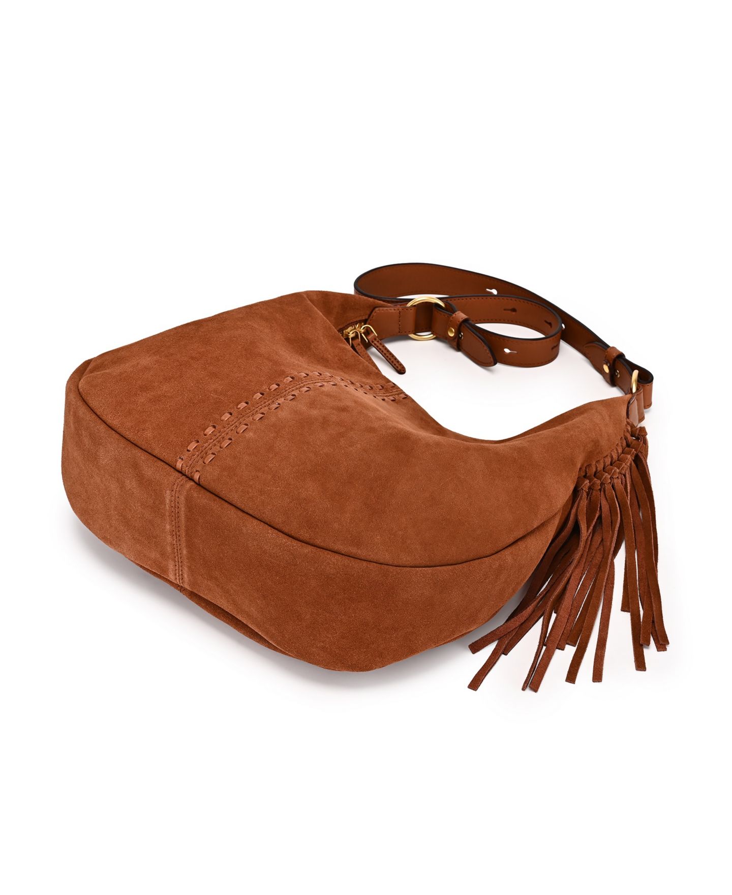 Женская сумка OLD TREND Hydrangea Large Leather Shoulder Handbag, цвет: Каштановый коричневый — фото 7