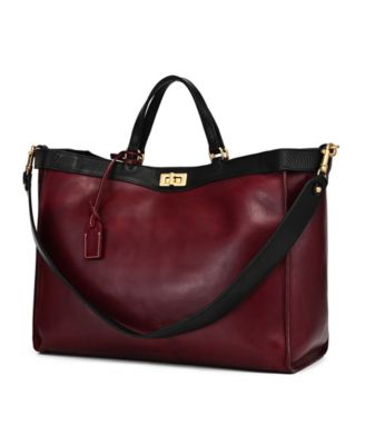 Ixia Jet Set Large Leather Tote Bag