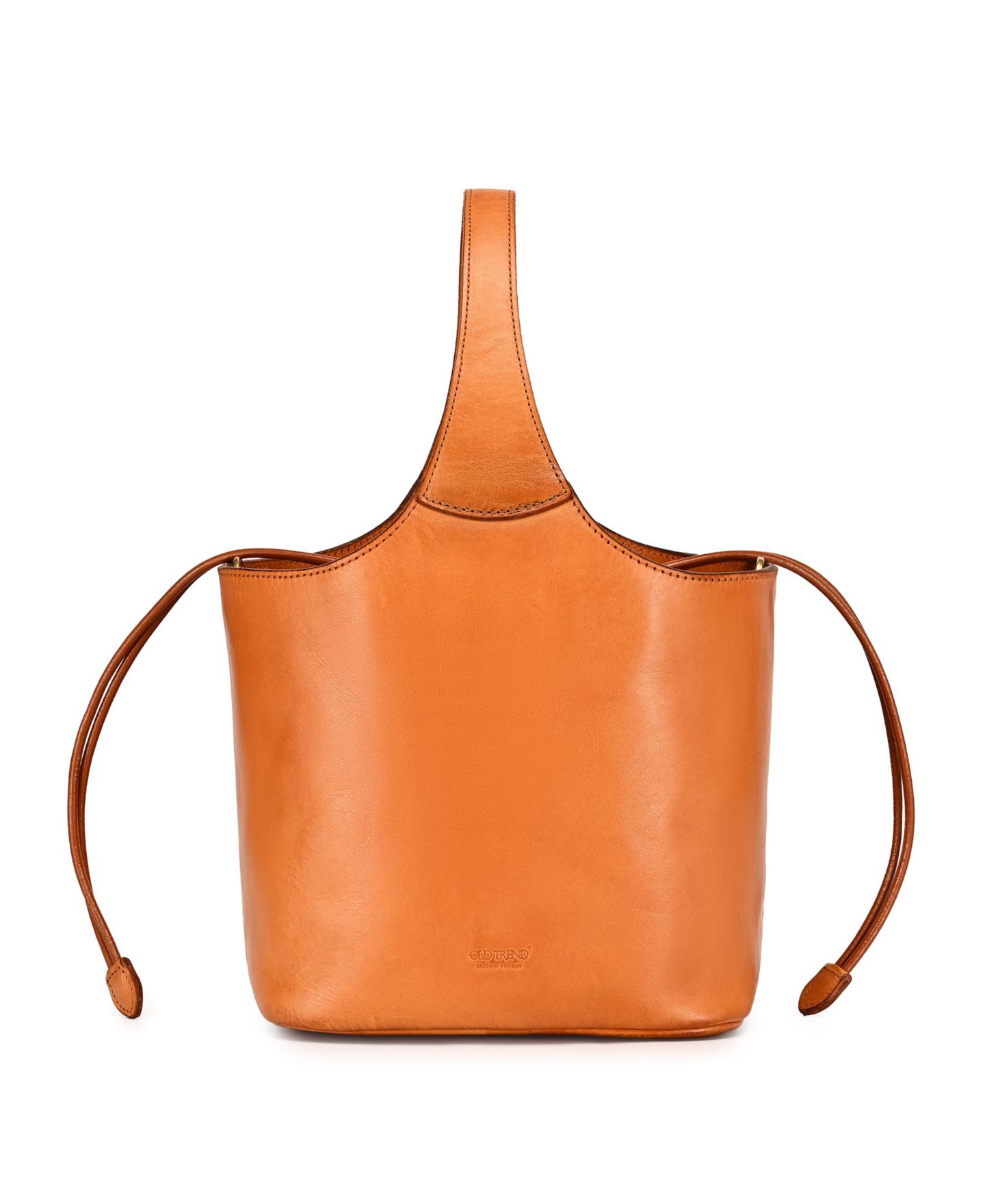Женская сумка OLD TREND Napa Handcrafted Mini Bucket, цвет: Карамельный коричневый — фото 2