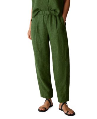 Women's & Plus Size High-Waisted Pull-On Ankle Pants