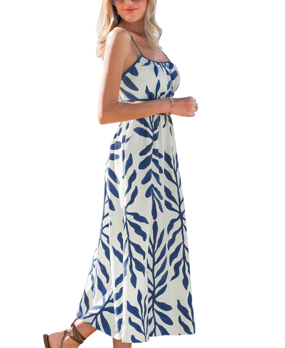 Cupshe Women's Soft Sunshine Tropical Midi Beach Dress