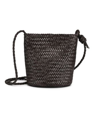 Reed Mini Woven Bucket Crossbody Bag