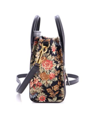 Nano Luggage Bag Printed Jacquard and Leather