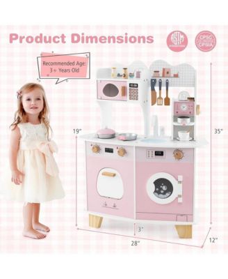 Wooden Kids Kitchen Playset with Coffee Maker for kids
