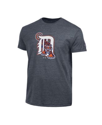 Men's Navy Detroit Tigers Cooperstown Logo Tri-Blend T-Shirt