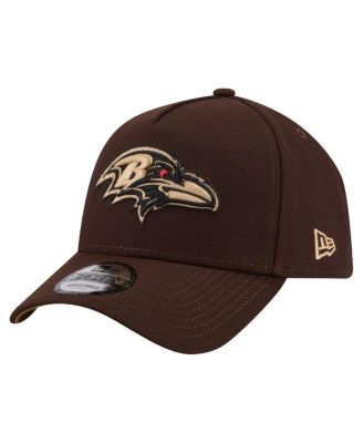 Men's Dark Brown Baltimore Ravens Burnt Wood A-Frame 9FORTY Adjustable Hat