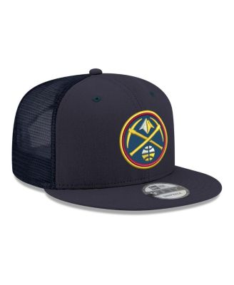 Men's Navy Denver Nuggets Core Logo Meshback 9FIFTY Snapback Hat
