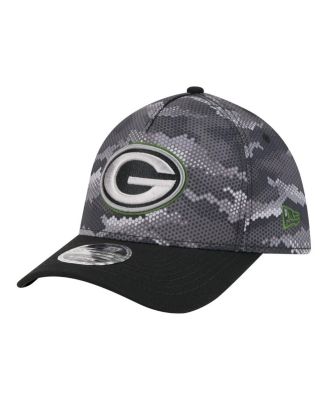 Men's Black Green Bay Packers Camo A-Frame 39THIRTY Flex Hat