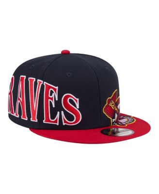 Men's Navy/Red Atlanta Braves Stretched Two-Tone 9FIFTY Adjustable Hat