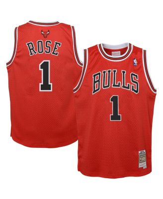 Big Boys and Girls Derrick Rose Red Chicago Bulls 2008/09 Hardwood Classics Swingman Jersey