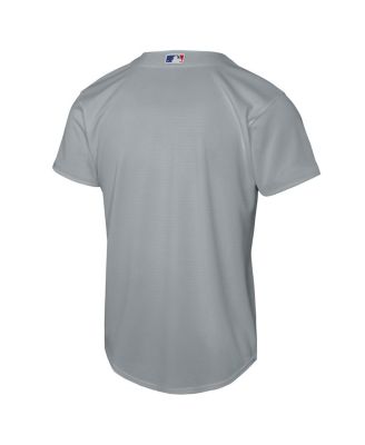 Big Boys and Girls Gray Los Angeles Dodgers Alternate Replica Jersey