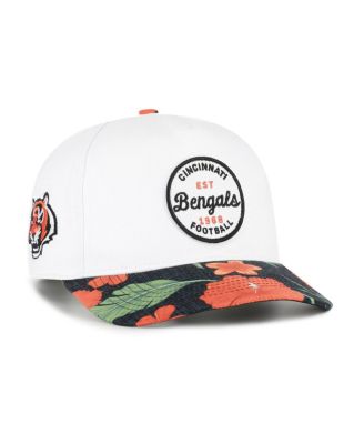 Men's White/Black Cincinnati Bengals Beach Side Hitch Adjustable Hat