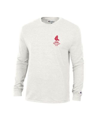 Men's White Boston Red Sox Cooperstown Winning Tradition Tri-Blend Long Sleeve T-Shirt